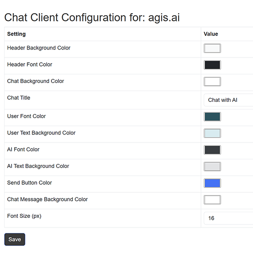 Chat Client Configuration Image